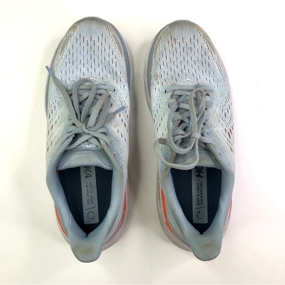 Hoka One One Clifton 8 running shoes grey orange 8 - Picture 6 of 13